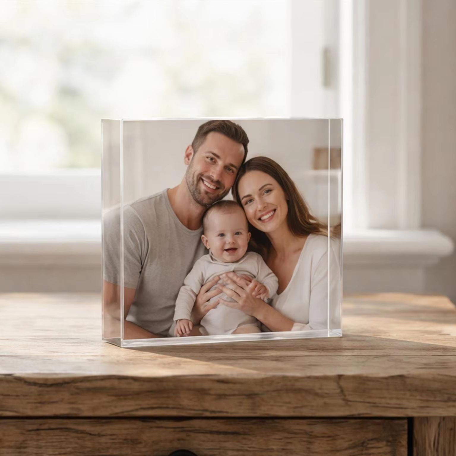 Photo Acrylic Block - Gepersonaliseerd vriendschapsfotoblok, gepersonaliseerde acryl fotolijst voor