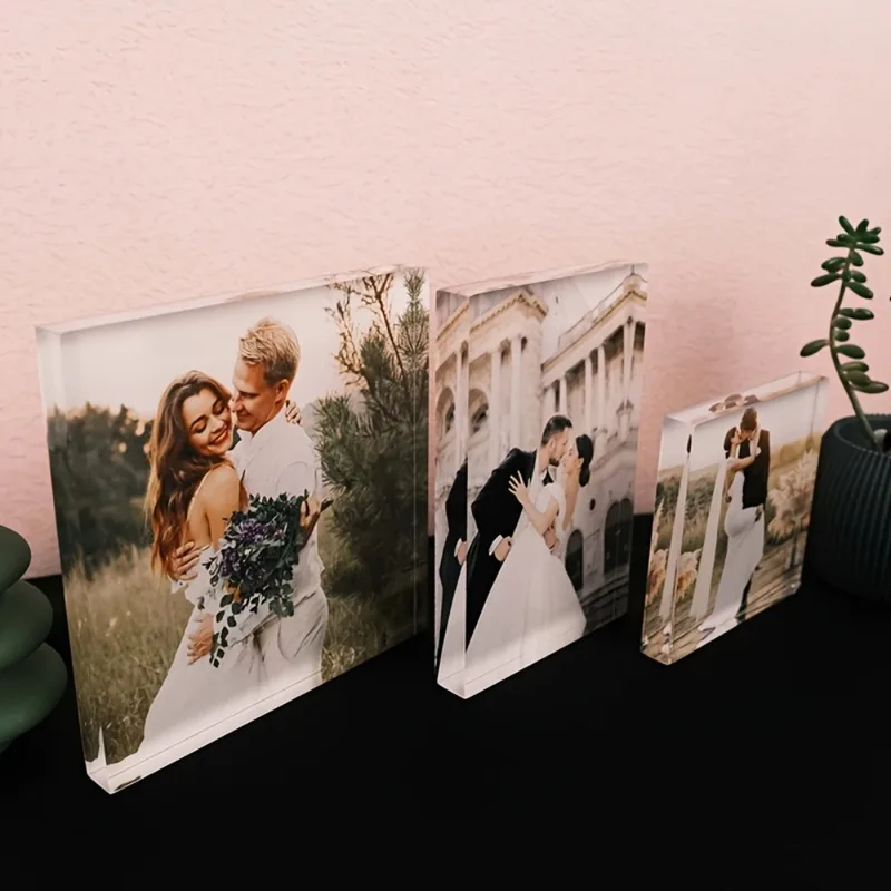 Photo Acrylic Block - Aangepaste acryl jubileum fotoblok - Gepersonaliseerde