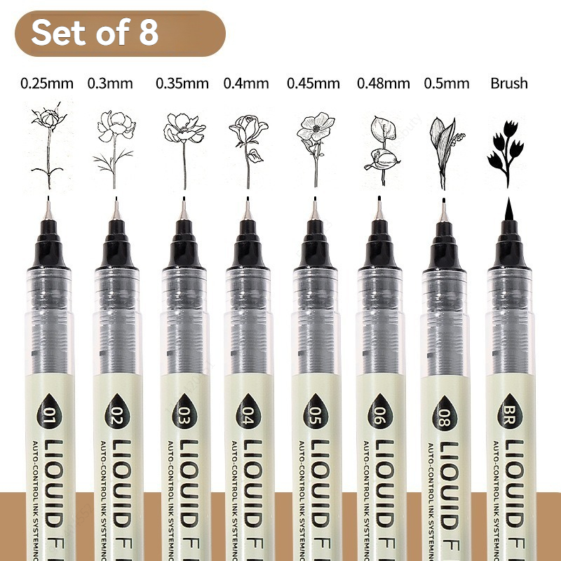 12 Tibs Zwarte Pen Fijne Lijn  - Copic Marker Sketch recensie en prijs