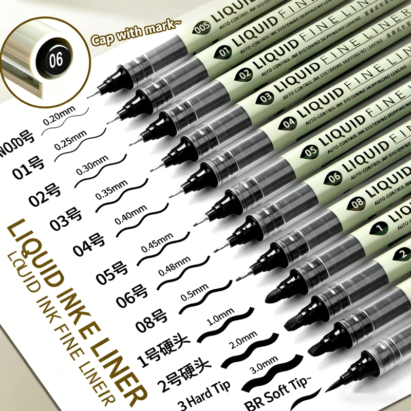 12 Tibs Zwarte Pen Fijne Lijn  - Copic Marker Sketch recensie en prijs
