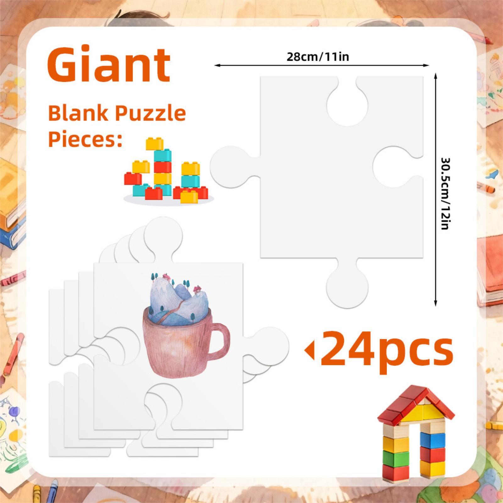 24x Witte Kartonnen Lege Puzze - Puzzle Blank White recensie en prijs