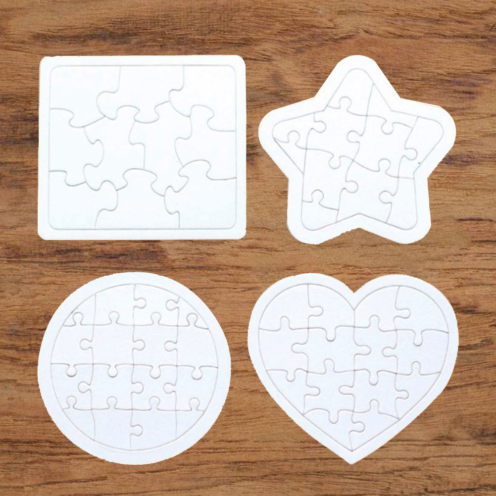 4-delige blanco puzzelset voor - Puzzle Blank White recensie en prijs